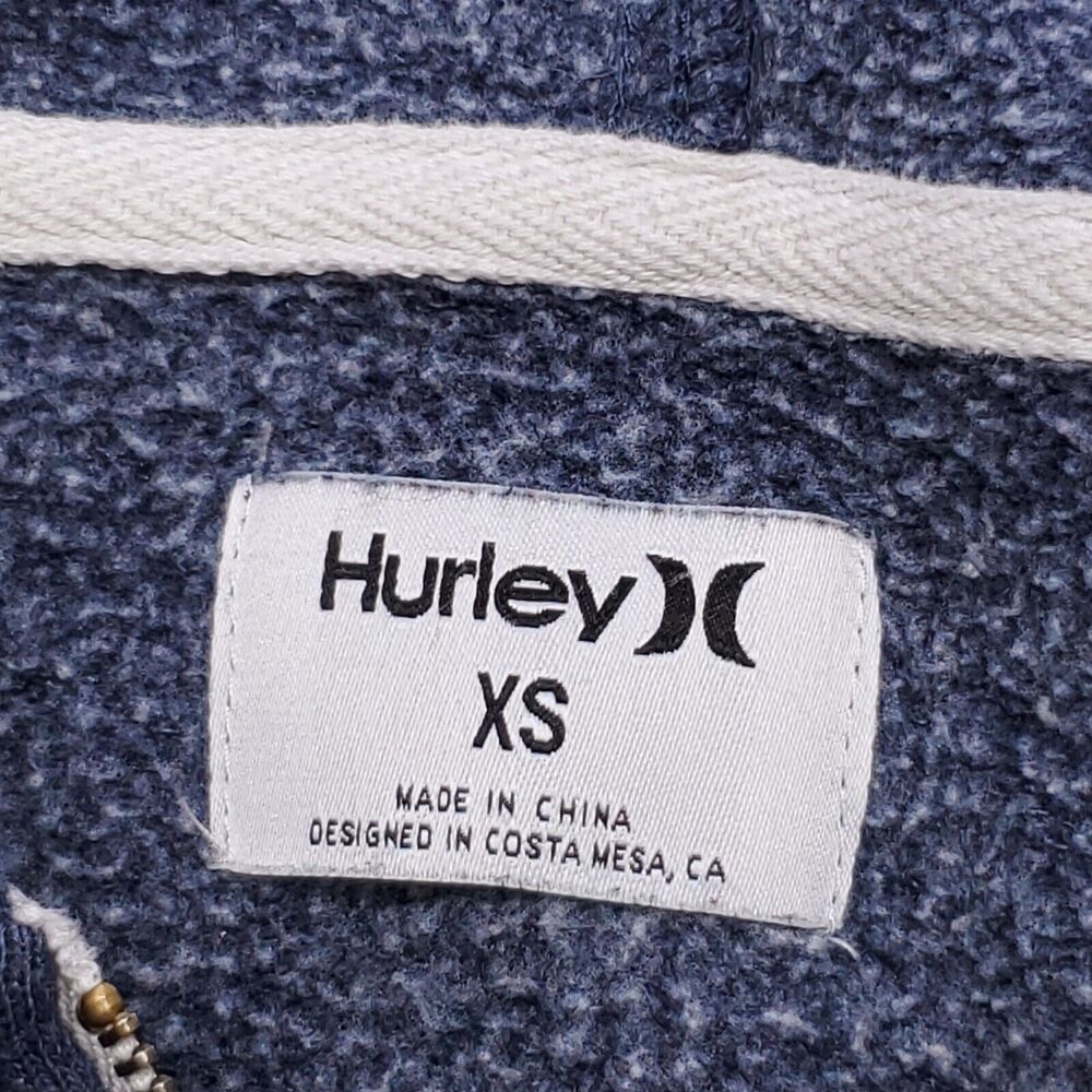 Hurley Zip Up Long Sleeve Casual Hoodie Womens Size Extra Small XS Blue - Picture 3 of 8